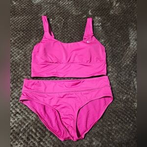 Nike Pink Athletic Bikini Set